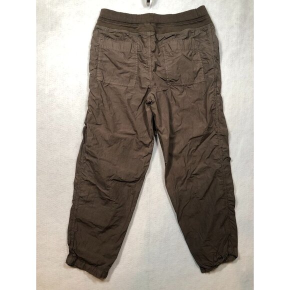 James Perse Mixed Media Pants WPR1835 Taupe Brown Drawstring Joggers Women's 2 - Picture 4 of 11